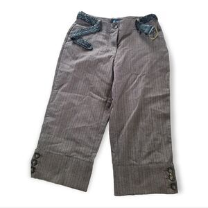 𝅺Relativity striped‎ dress Pant capri with belt